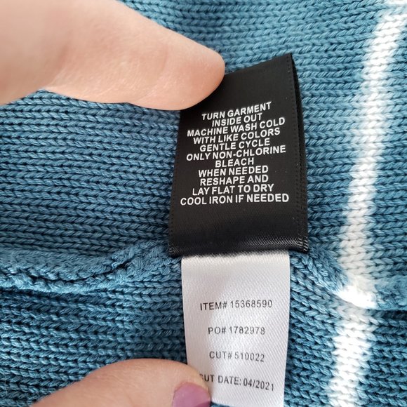 Torrid Tie Dye Open Front 3/4 Dolman Sleeve Blue Long Cardigan - Picture 12 of 12